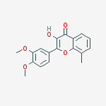 2-(3,4-dimethoxyphenyl)-3-hydroxy-8-methyl-chromen-4-one结构式