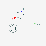 (R)-3-(4-氟苯氧基)吡咯烷盐酸盐结构式