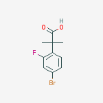 Structure of 2-(4-Bromo-2-fluorophenyl)-2-methylpropanoic acid