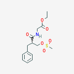 (s)-Ethyl-2-(2-((methylsulfonyloxy)Methyl)-3-Phenylpropanamido) Acetate结构式