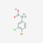 Structure of 1-(4-Bromo-3-chlorophenyl)cyclopropane-1-carboxylic acid
