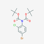 Structure of N-BIS-BOC-4-BROMO-2-CHLOROANILINE