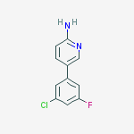 5-(3-Chloro-5-fluorophenyl)pyridin-2-amine结构式