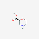 Structure of 2-Morpholinecarboxylic acid, Methyl ester, (2S)-