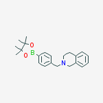 2-[4-(4,4,5,5-TETRAMETHYL-[1,3,2]DIOXABOROLAN-2-YL)-BENZYL]-1,2,3,4-TETRAHYDRO-ISOQUINOLINE结构式