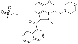 [(3S)-2,3-DIHYDRO-5-METHYL-3-(4-MORPHOLINYLMETHYL)PYRROLO[1,2,3-DE]-1,4-BENZOXAZIN-6-YL]-1-NAPHTHALENYL-METHANONE MONOMETHANESULFONATE结构式