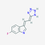 Structure of (E)-3-(2-(1H-tetrazol-5-yl)vinyl)-6-fluoro-1H-indole