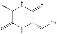 Structure of (3S,6S)-3-(Hydroxymethyl)-6-methylpiperazine-2,5-dione