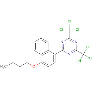 Structure of 1,3,5-Triazine, 2-(4-butoxy-1-naphthalenyl)-4,6-bis(trichloromethyl)-