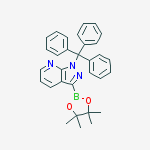 Structure of 3-(4,4,5,5-tetramethyl-1,3,2-dioxaborolan-2-yl)-1-trityl-pyrazolo[5,4-b]pyridine