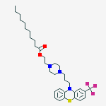 2-[4-[3-[2-(trifluoromethyl)phenothiazin-10-yl]propyl]piperazin-1-yl]ethyl Undecanoate结构式