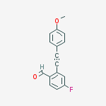2-(4-fluoro-(4-methoxyphenyl acetylene)benzaldehyde结构式