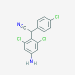 Structure of 4-AMino-2,6-dichloro-α-(4-chlorophenyl)benzeneacetonitrile