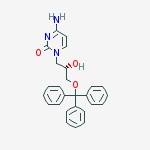 (S)-4-氨基-1-(2-羟基-3-(三苯甲基氧基)丙基)嘧啶-2(1H) - 酮结构式