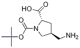 Chemical structure of (2S,4S)-4-(aMinoMethyl)-1-(tert-butoxycarbonyl)pyrrolidine-2-carboxylic acid
