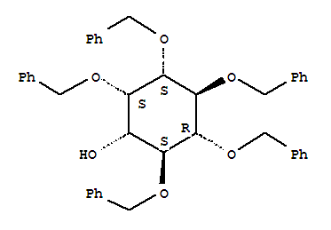 Structure of myo-Inositol, 1,2,4,5,6-pentakis-O-(phenylmethyl)-
