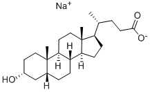 3α-Hydroxy-5β-cholan-24-oic acid sodium salt结构式