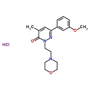 6-(3-methoxyphenyl)-4-methyl-2-[2-(morpholin-4-yl)ethyl]pyridazin-3(2H)-one hydrochloride (1:1)结构式