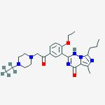 Structure of Vardenafil Acetyl-d5 Analogue