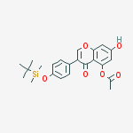5-O-Acetyl-4'-O-tert-butyldimethylsilyl Genistein结构式