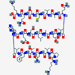 Structure of bovine ribonuclease peptide (41-61)