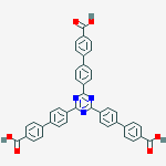 Structure of 4'-[4,6-Bis(4'-carboxy[1,1'-biphenyl]-4-yl)-1,3,5-triazin-2-yl]-[1,1'-biphenyl]-4-carboxylic acid