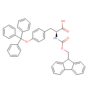 Structure of L-Tyrosine, N-[(9H-fluoren-9-ylmethoxy)carbonyl]-O-(triphenylmethyl)-