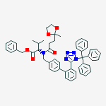 Structure of N-[(2'-Trityltetrazol[1,1'-biphenyl]-4-yl)methyl]-N-[3-(2-methyl-1,3-dioxolan-2-yl)-1-oxopropyl]-L-valine Benzyl Ester