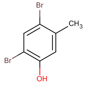 2,4-二溴-5-甲基苯酚结构式