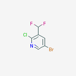 5-bromo-2-chloro-3-(difluoromethyl)pyridine结构式