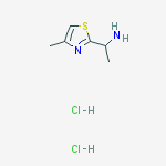 Structure of 1-(4-methyl-1,3-thiazol-2-yl)ethanamine;dihydrochloride