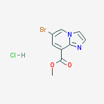 Structure of 6-BroMo-iMidazo[1,2-a]pyridine-8-carboxylic acid Methyl ester hydrochloride