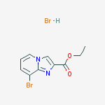 Ethyl 8-bromoimidazo[1,2-a]pyridine-2-carboxylate hydrobromide结构式