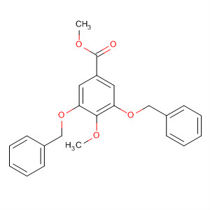 Structure of Benzoic acid, 4-methoxy-3,5-bis(phenylmethoxy)-, methyl ester