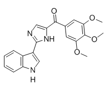Structure of Methanone, [2-(1H-indol-3-yl)-1H-imidazol-5-yl](3,4,5-trimethoxyphenyl)-