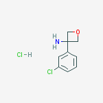 Structure of 3-Oxetanamine, 3-(3-chlorophenyl)-, hydrochloride (1:1)