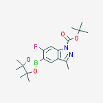 Structure of tert-Butyl 6-fluoro-3-methyl-5-(4,4,5,5-tetramethyl-1,3,2-dioxaborolan-2-yl)-1H-indazole-1-carboxylate