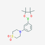 Structure of 4-[3-(4,4,5,5-tetramethyl-1,3,2-dioxaborolan-2-yl)phenyl]-1,4-thiazinane 1,1-dioxide