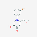 1-(3-bromophenyl)-5-hydroxy-2-(hydroxymethyl)pyridin-4(1H)-one结构式