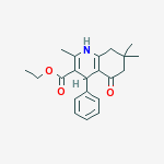 Structure of 3-QUINOLINECARBOXYLIC ACID,1,4,5,6,7,8-HEXAHYDRO-5-OXO-4-PHENYL-2,7,7-TRIMETHYL-,ETHYL ESTER