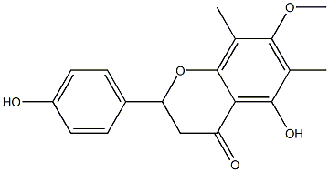 Structure of 2,3-Dihydro-5-hydroxy-2-(4-hydroxyphenyl)-7-methoxy-6,8-dimethyl-4H-1-benzopyran-4-one