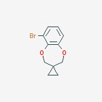6-Bromo-2,4-dihydrospiro[benzo[b][1,4]dioxepine-3,1'-cyclopropane]结构式