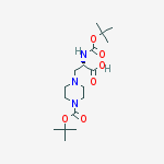 Structure of (2s)-2-[(2-methylpropan-2-yl)oxycarbonylamino]-3-[4-[(2-methylpropan-2-yl)oxycarbonyl]piperazin-1-yl]propanoic Acid