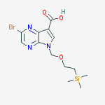 Structure of ETHYL 5-((2-(TRIMETHYLSILYL)ETHOXY)METHYL)-2-BROMO-5H-PYRROLO[2,3-B]PYRAZINE-7-CARBOXYLATE