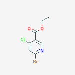 Ethyl 6-bromo-4-chloropyridine-3-carboxylate结构式