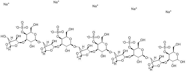 NEOCARRABIOSE4 1,3,5,7,9-PENTA-O-SULPHATE (NA+)结构式