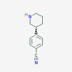 Structure of 4-((3R)-3-piperidyl)benzenecarbonitrile