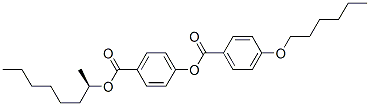 BENZOIC ACID, 4-(HEXYLOXY)-, 4-[[[(1R)-1-METHYLHEPTYL]OXY]CARBONYL]PHENYL ESTER结构式