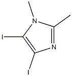 Structure of 1H-Imidazole, 4,5-diiodo-1,2-dimethyl-