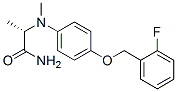 Structure of (2S)-2-[[4-[(2-fluorophenyl)methoxy]phenyl]methylamino]propanamide